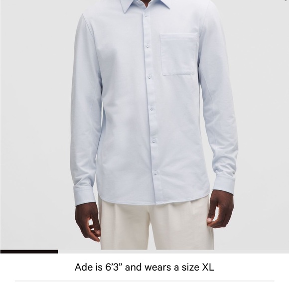 Lululemon Athletica Blue Casual Button Down Shirt